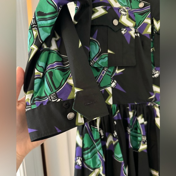 PRADA midi dress black with hearts - Picture 4 of 11